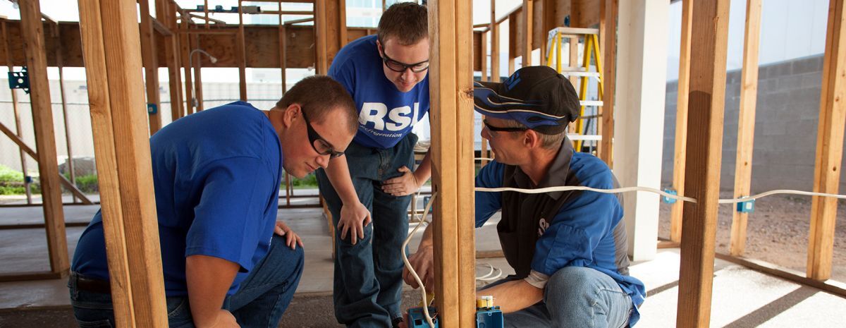 students at trade school