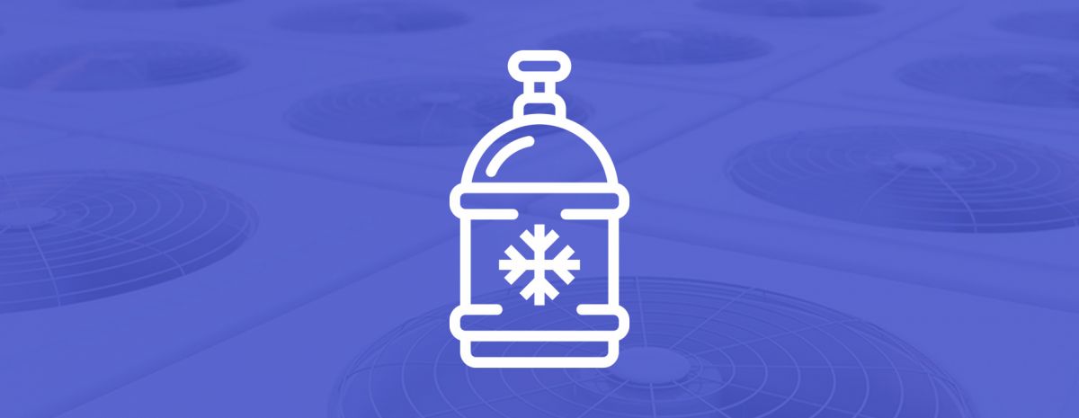 refrigerant icon over hvac system