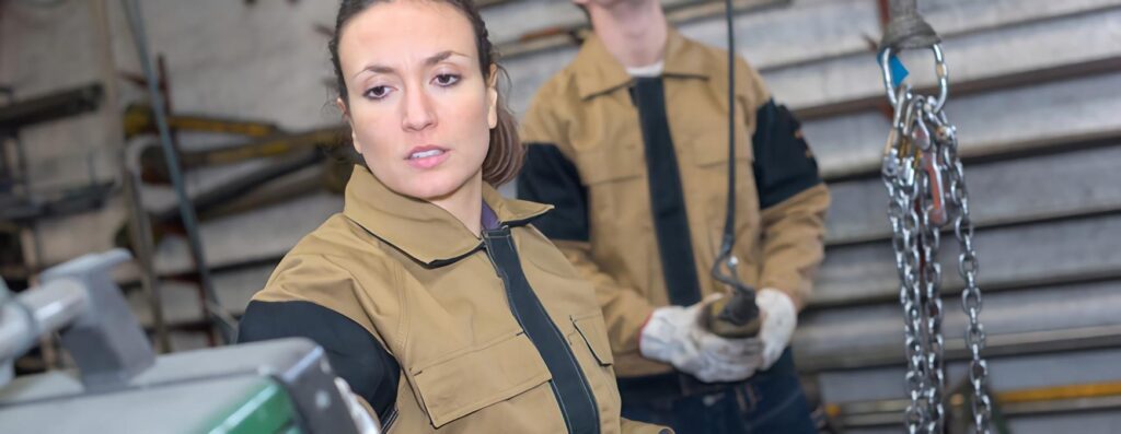 female welder