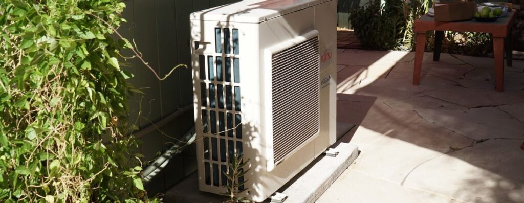 heat pump outside house